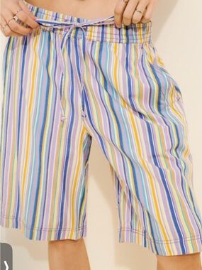 Free People Saylor Poplin Stripe Bermuda shorts